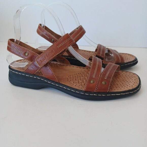 Josef Seibel Brown Leather Sandals Air Massage Flats Womens US 10 or Eur 40 - Picture 6 of 13